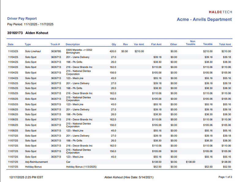 Automated Payroll Calculator screenshot