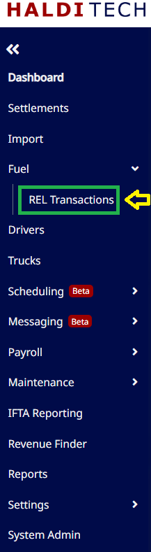 REL Transactions tab